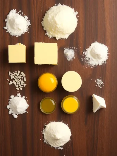 Old-Fashioned Sour Cream Pound Cake - ingredients preparation