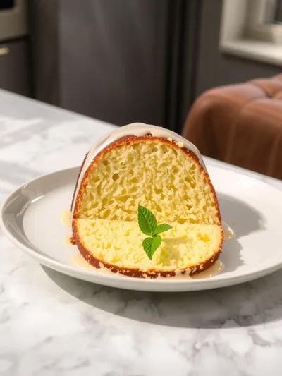 Old-Fashioned Sour Cream Pound Cake - ready to serve