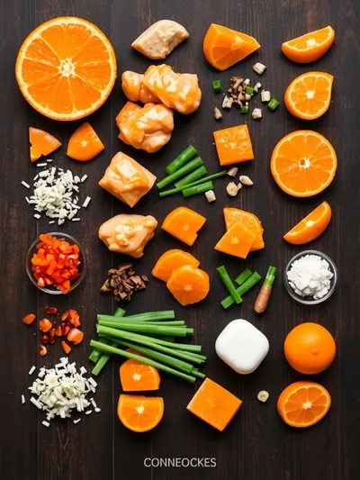 Easy Orange Chicken - ingredients preparation