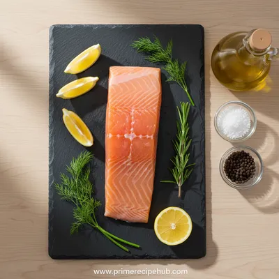 Oven Roasted Salmon - cooking process