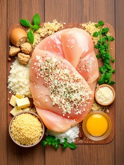 Parmesan Chicken – Longhorn Steakhouse Recipe - ingredients preparation