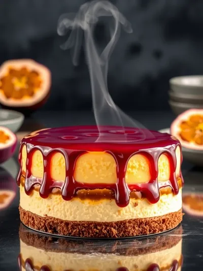 Easy Passion Fruit Cheesecake