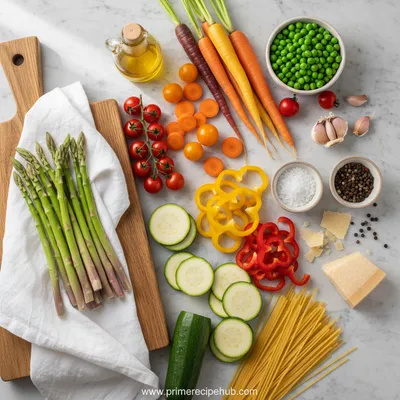 Pasta Primavera Recipe – Fresh Spring Pasta - cooking process