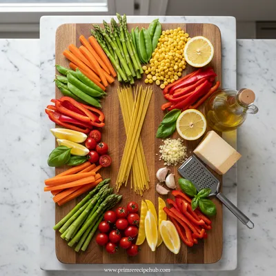 Pasta Primavera – Fresh Spring Vegetable Pasta - cooking process
