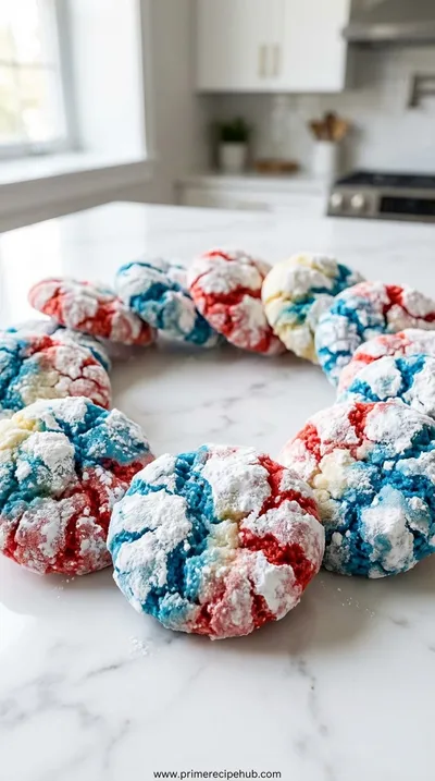 Patriotic Crinkle Cookies