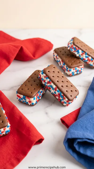 Patriotic Mini Ice Cream Sandwiches
