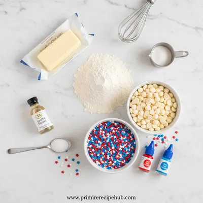 Patriotic Sugar Cookie Bars - cooking process