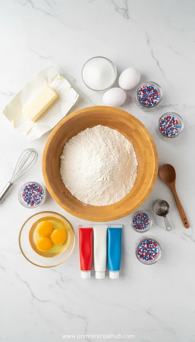Patriotic Sugar Cookie Bars - cooking process