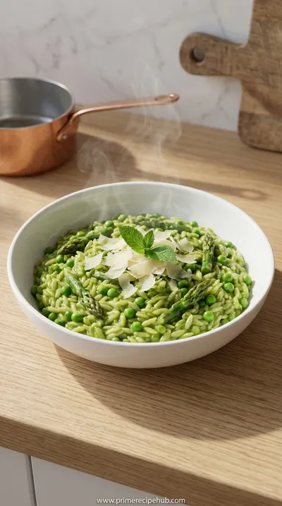 Pea and Asparagus Pasta – Super Spring Orzo