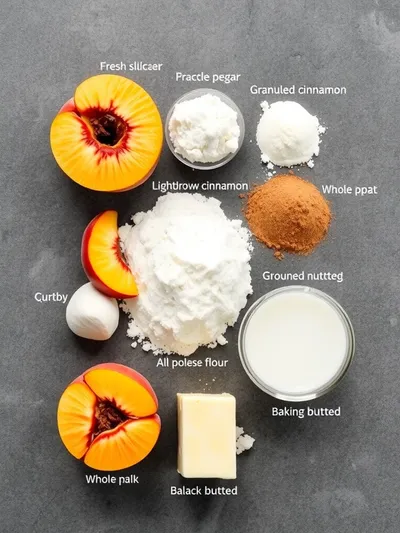 Easy Peach Cobbler - ingredients preparation