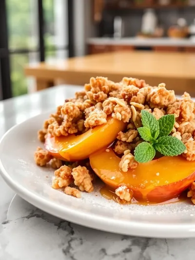 Easy Peach Crisp - cooking process