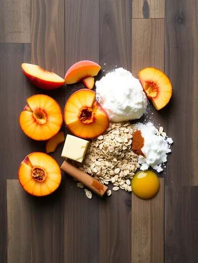 Peach Crisp: Classic Easy Dessert - ingredients preparation