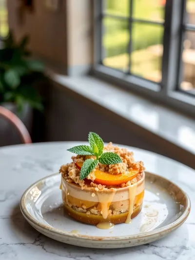 Peach Crisp – Sweet And Easy Dessert - ready to serve