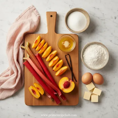Peach Rhubarb Pie – Sweet Summer Dessert - cooking process