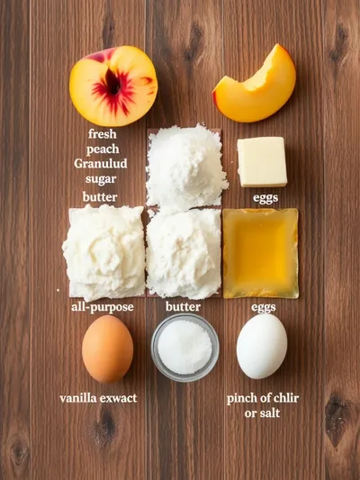 Peach Upside Down Mini Cakes – Mini Cupcake Recipe - ingredients preparation