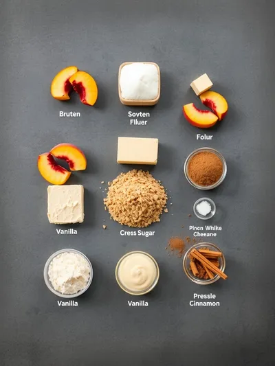 Peaches and Cream Crumble Bars – Simple Sweet Dessert - ingredients preparation