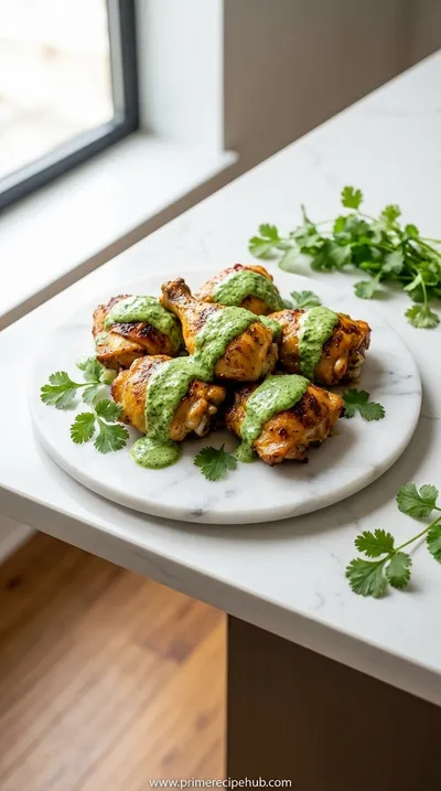 Peruvian Chicken with Creamy Green Sauce
