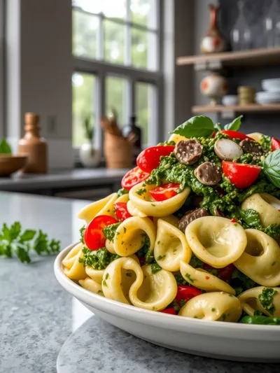 Pesto Tortellini Pasta Salad