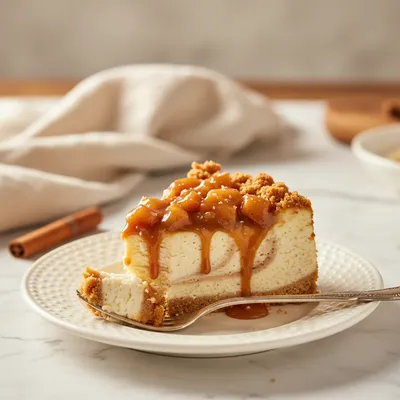 Salted Caramel Apple Pie Cheesecake