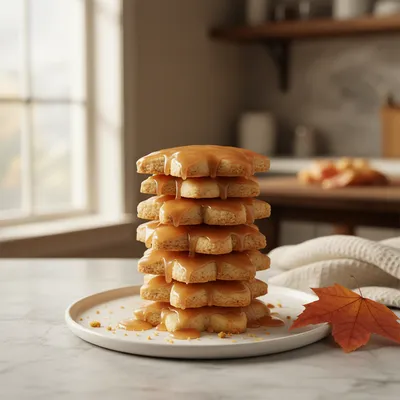 Glazed Maple Shortbread Cookies Recipe