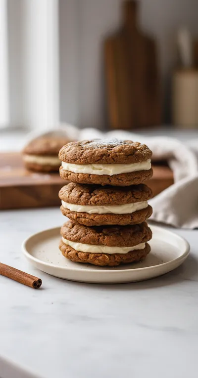 Gingerbread Oatmeal Cream Pies