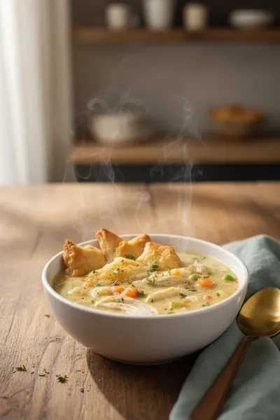 Healthy Chicken Pot Pie Soup Recipe