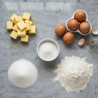 Pound Cake Recipe With Only 4 Ingredients - ingredients preparation