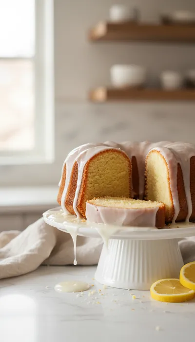 Moist Lemon Pound Cake With Simple Icing