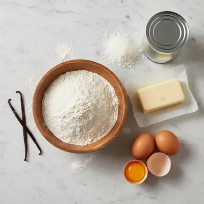 Grandma's Coconut Pound Cake Recipe - ingredients preparation