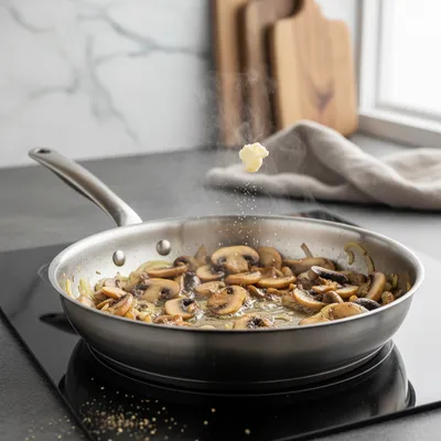 Homemade Cream of Mushroom Soup Recipe - cooking process