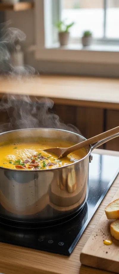 Creamy Carrot Soup Recipe for a Healthy Meal - cooking process