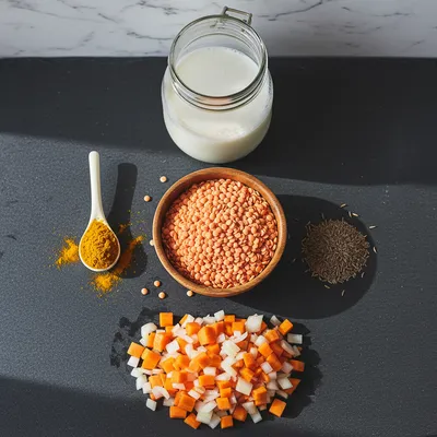 Curry Lentil Soup: Quick 30-Minute Meal - ingredients preparation