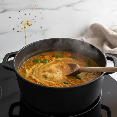 Curry Lentil Soup: Quick 30-Minute Meal - cooking process