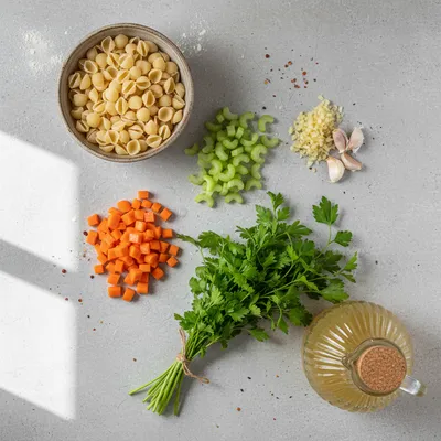 Italian Penicillin Soup for Comfort and Healing - ingredients preparation