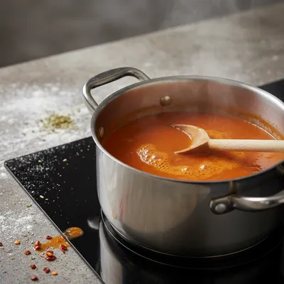 Creamy Tomato Soup with Canned Tomatoes Recipe - cooking process