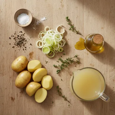 Easy Potato Leek Soup Recipe (Dairy Free) - ingredients preparation