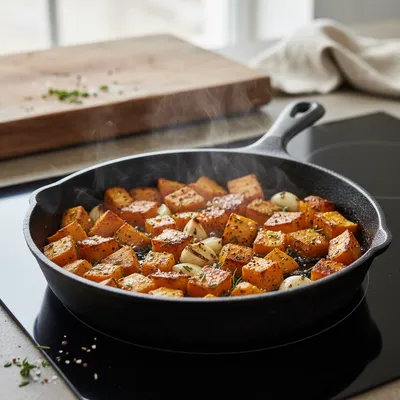 Roasted Sweet Potato Soup - cooking process