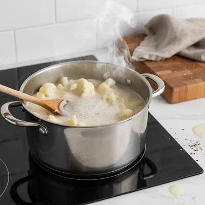 Quick Cauliflower Soup Recipe in 30 Minutes - cooking process