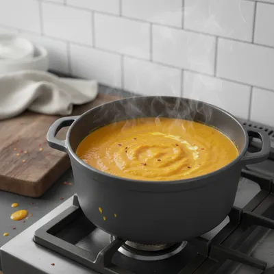 Creamy Butternut Squash Soup Recipe - cooking process