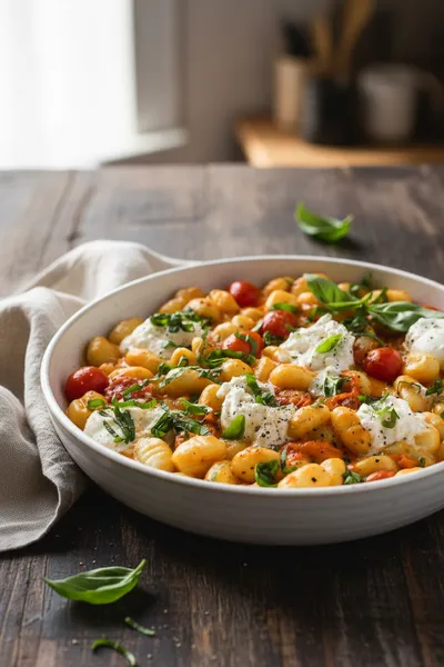 Creamy Tomato Gnocchi with Burrata Recipe