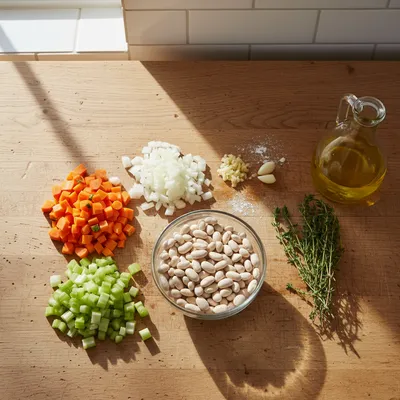 Best White Bean Soup Recipe for a Cozy Meal - ingredients preparation