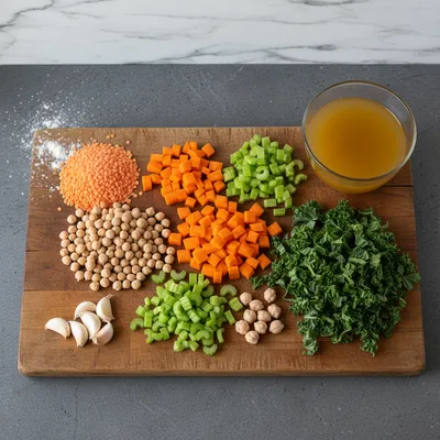 Low Calorie High Protein Soups for Healthy Eating - ingredients preparation