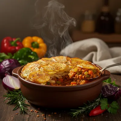 Easy Vegan Hotpot with Lentils Recipe