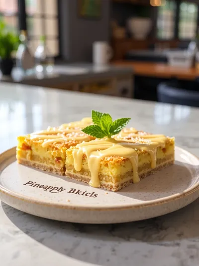 Pineapple Bliss Bars - ready to serve