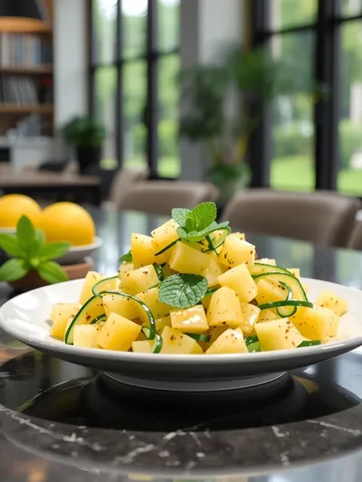 Pineapple Cucumber Salad - cooking process