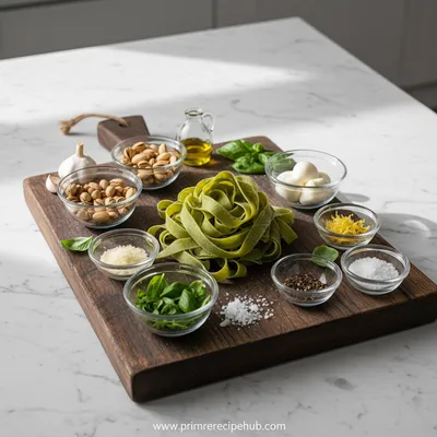 Pistachio Pesto Pasta with Burrata - cooking process