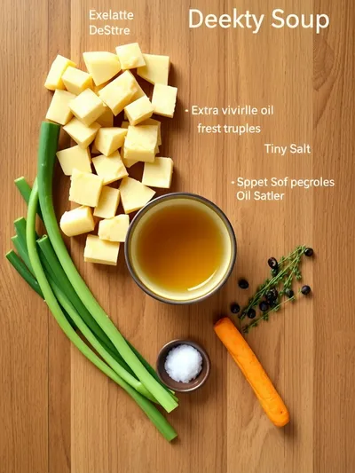 Easy Potato Leek Soup - No Cream, No Butter - ingredients preparation