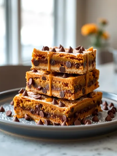 Pumpkin Chocolate Chip Bars - ready to serve