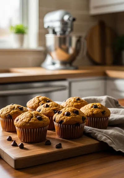 Pumpkin Chocolate Chip Muffins