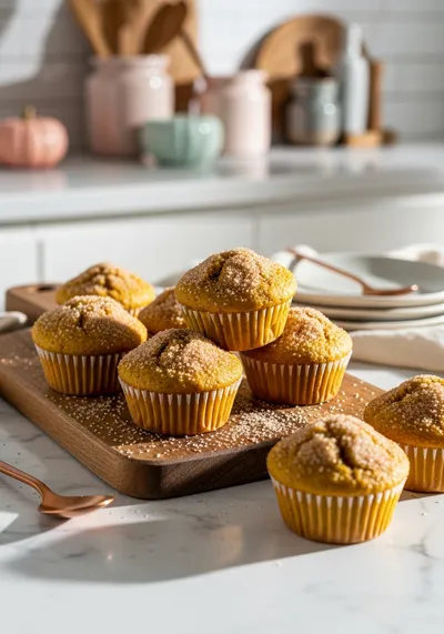 Pumpkin Muffins with Cinnamon Sugar Topping